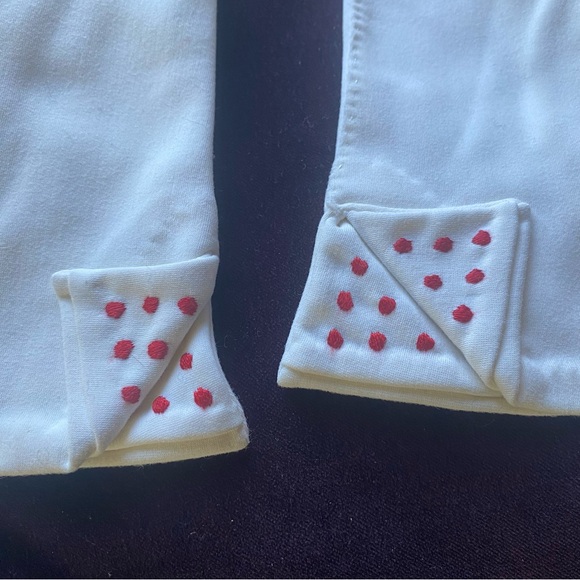 VTG 60’s Retro White Driving Gloves with Red dots! Like New condition! Size 7! - Picture 3 of 6